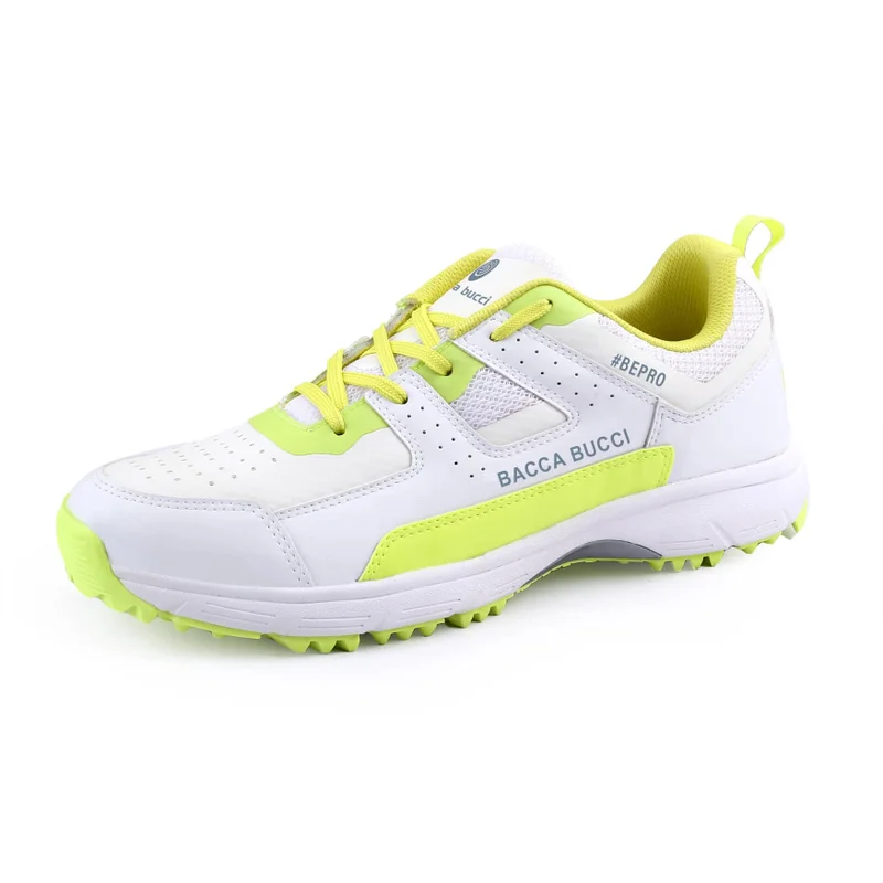 Bacca Bucci Neon Green Wicket Wings Pro Performance Cricket Shoes for Men | Best Price UAE